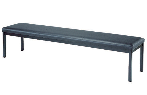 トラスコ中山 TMC-1844BK ロビーチェア　背なし（1800×420×420H・ブラック）[TMC1844BK] 返品種別A