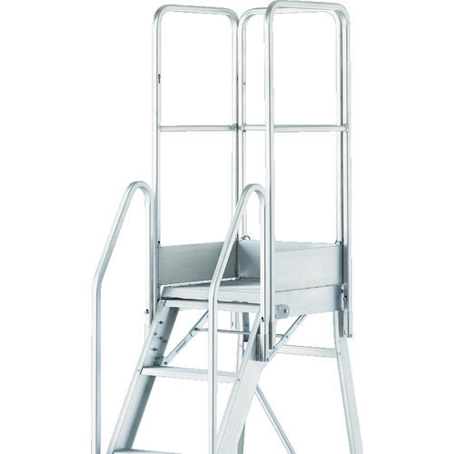トラスコ中山 TDAD-210-1100TF 折りたたみ式作業用踏み台　手すりフルセット付き(天板高さ：2.10m、手すり高さ：1100）【他商品との同時購入不可】メーカー直送品(沖縄県・離島はお届け対象外となります)[TDAD2101100TF] 返品種別B 104,000円