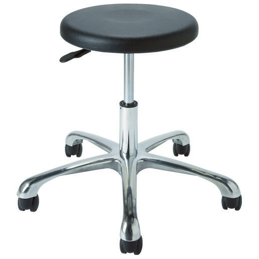 トラスコ中山 DC-10BK(トラスコ) 導電チェア　背なし（ブラック）[DC10BKトラスコ] 返品種別A