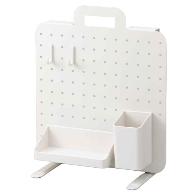 サンカ PEG-3030WH ペグボード 幅30×高さ30cm ハンドル付き 卓上 収納（ホワイト）収納用品[PEG3030WH] 返品種別A