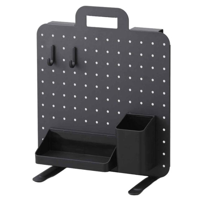 サンカ PEG-3030BK ペグボード 幅30×高さ30cm ハンドル付き 卓上 収納（ブラック）収納用品[PEG3030BK] 返品種別A