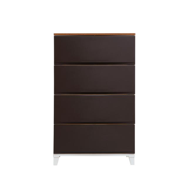 サンカ RSDM-S544BR チェスト ルームスシェード木天板 4段ワイド 幅54×奥行42×高さ88cm（ブラウン）収納ケース[RSDMS544BR] 返品種別A