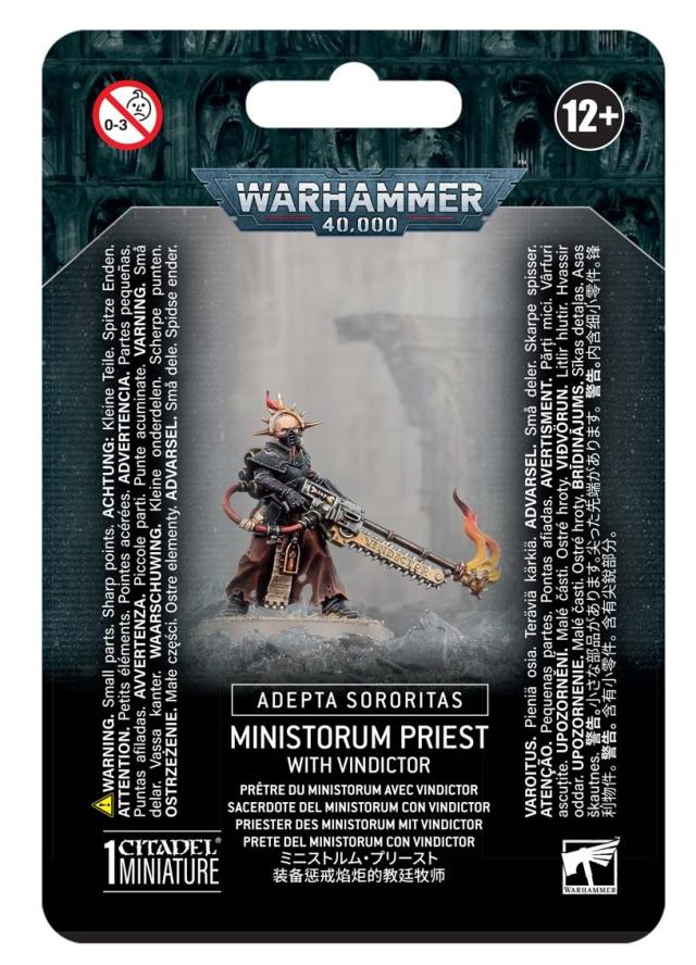 ゲームズワークショップ アデプタ・ソロリタス：ミニストルム・プリースト（ヴィンディクター装備）ウォーハンマー  返品種別B