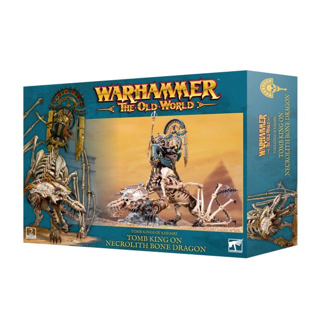 ゲームズワークショップ TOMB KINGS OF KHEMRI: TOMB KING ON NECROLITH BONE DRAGONウォーハンマー  返品種別B