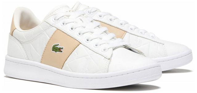 ラコステ レディース スニーカー CARNABY SET 1252 APAC SF（ホワイト/ライトブラウン・サイズ：23.5cm） 49SFA0039-2J8-4返品種別A