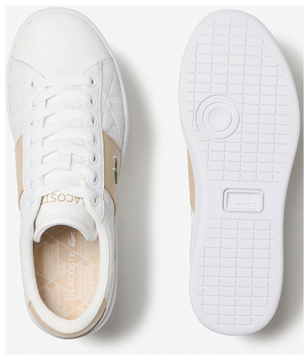 ラコステ レディース スニーカー CARNABY SET 1252 APAC SF（ホワイト/ライトブラウン・サイズ：24.0cm） 49SFA0039-2J8-5返品種別A