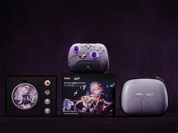 8BitDo ULTIMATE2WIRELESSEN 【崩壊：スターレイル 長夜月コラボ】無線・有線接続 ゲーミングコントローラー Ultimate 2 Wireless Evernight　(パープル)Windows PC/MacOS/Android/iOS対応[ULTIMATE2WIRELESSEN] 返品種別A_5