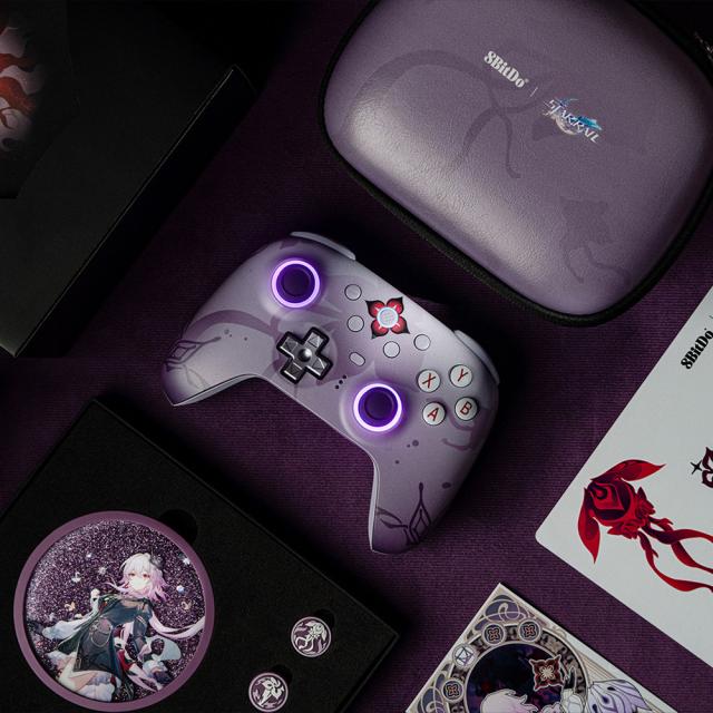 8BitDo ULTIMATE2WIRELESSEN 【崩壊：スターレイル 長夜月コラボ】無線・有線接続 ゲーミングコントローラー Ultimate 2 Wireless Evernight　(パープル)Windows PC/MacOS/Android/iOS対応[ULTIMATE2WIRELESSEN] 返品種別A_6