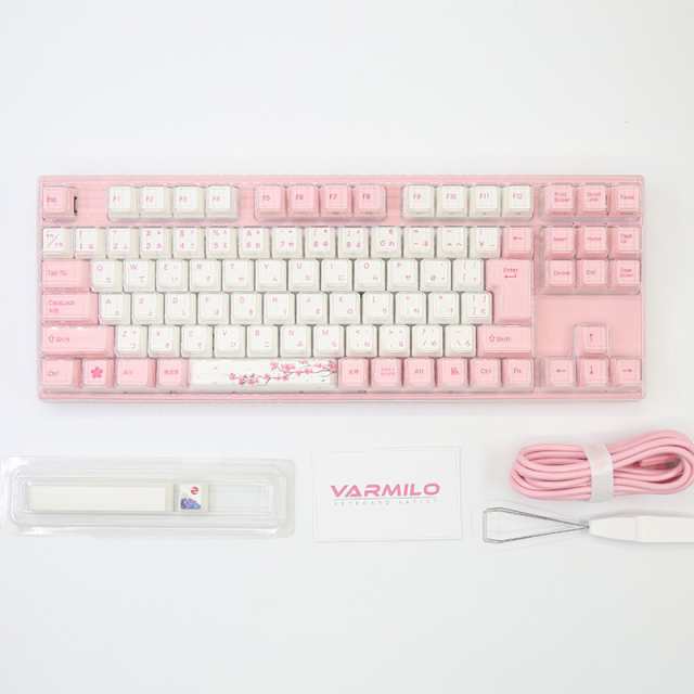 Varmilo（アミロ） キーボード Sakura 桜 92キー 日本語配列 V2 テンキーレス 静電容量 Jasmine軸  VEM92A042JASMINE返品種別Aの通販はau PAY マーケット - Joshin web 家電・PC・ホビー専門店 | au PAY  マーケット－通販サイト