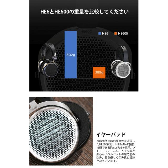 HIFIMAN HE600 平面磁気駆動型ヘッドホンHIFIMAN HE600[HE600] 返品種別A_10
