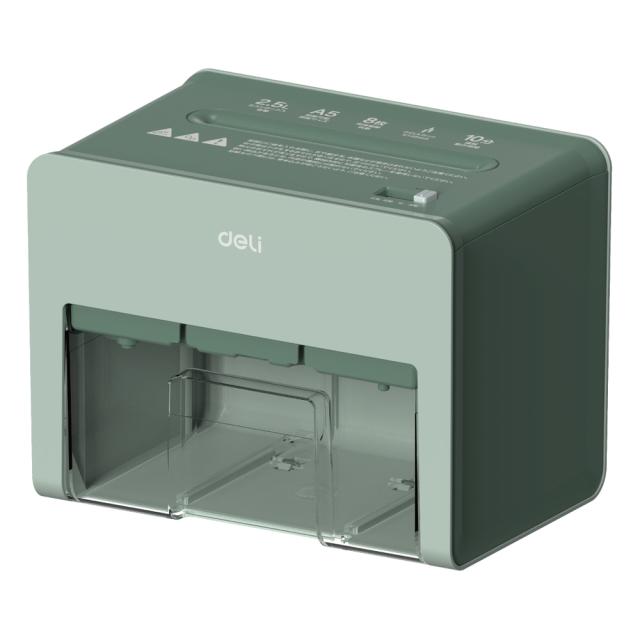 DELI T925-GR A5サイズ 卓上型コンパクトシュレッダー（グリーン）[T925GR] 返品種別A