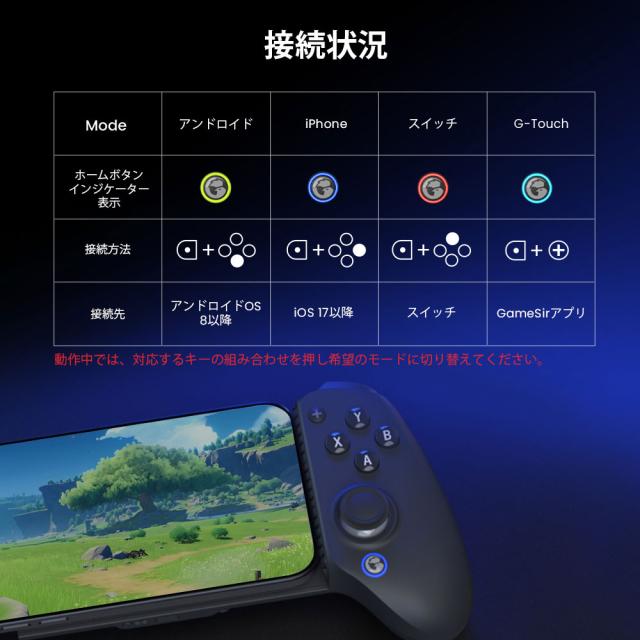 GameSir モバイルゲーミングコントローラー G8 Plus Bluetooth接続 Android/iPhone/任天堂Switch対応 GAMESIRG8PLUS返品種別A_13