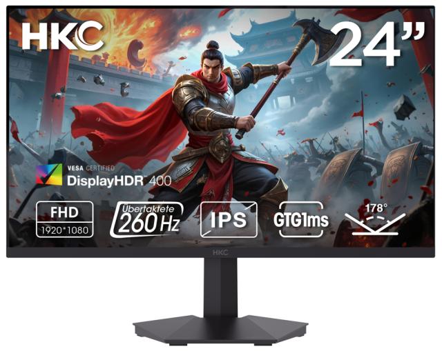 HKC｜エイチケーシー G24H3D ゲーミング液晶ディスプレイ(23.8型/IPS/FullHD 1920×1080/260Hz/1ms)(ブラック)[G24H3D] 返品種別A