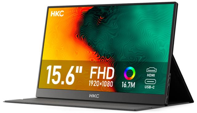HKC｜エイチケーシー V16 モバイル液晶ディスプレイ(15.6型/IPS/FullHD 1920×1080/60Hz/20ms)(ブラック)[V16HKC] 返品種別A