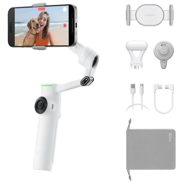 Insta360 スマートフォン用ジンバル「Insta360 Flow 2 Pro」クリエイターキット （サミット・ホワイト） CINSABQB-FLOW205返品種別B