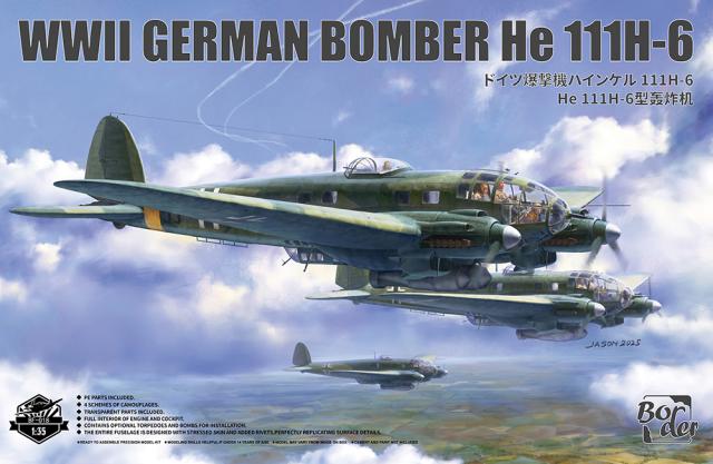 ボーダーモデル 1/35 WWII ドイツ爆撃機 ハインケル He111H-6【BF018】プラモデル  返品種別B
