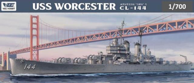 ヴィー・ホビー 1/700 米海軍 軽巡洋艦 USS ウースター CL-144 「通常版」【VEEV57015】プラモデル 返品種別B