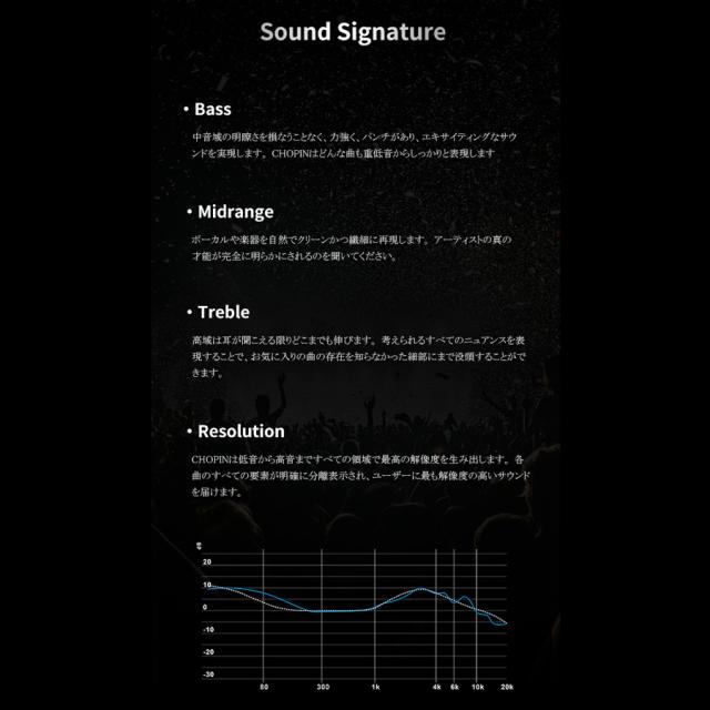 バイナリーアコースティクス CHOPIN ハイブリッド密閉型カナルイヤホンBinary Acoustics[CHOPINBINARYA] 返品種別A_7