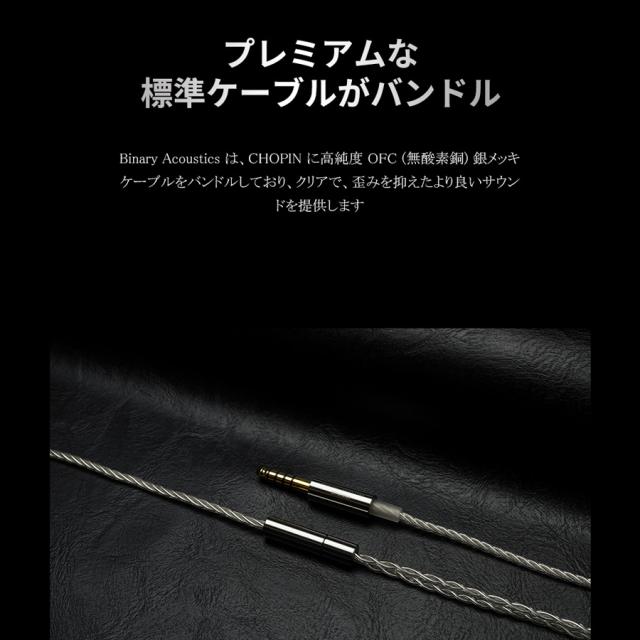 バイナリーアコースティクス CHOPIN ハイブリッド密閉型カナルイヤホンBinary Acoustics[CHOPINBINARYA] 返品種別A_9