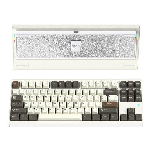 WOBKEY｜ウォブキー Type-C/無線(2.4GHz)/Bluetooth対応 メカニカルキーボード Crush80 Pro（英語配列 ホワイト）  PC80REWHT返品種別A