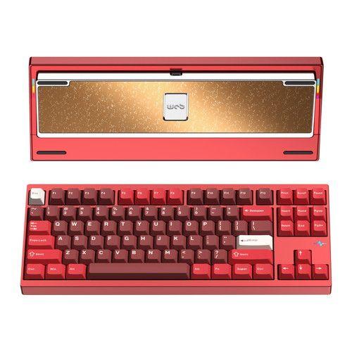 WOBKEY｜ウォブキー Type-C/無線(2.4GHz)/Bluetooth対応 メカニカルキーボード Crush80 Pro（英語配列 レッド） PC80RERED返品種別A