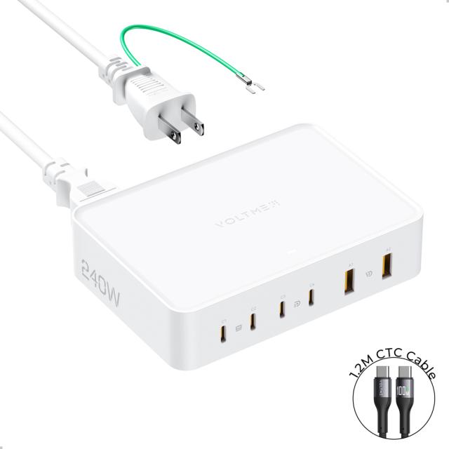 VOLTME(ボルトミー) 240W高出力 PD3.1対応 6ポート（Type-Cx4 Type-Ax2 