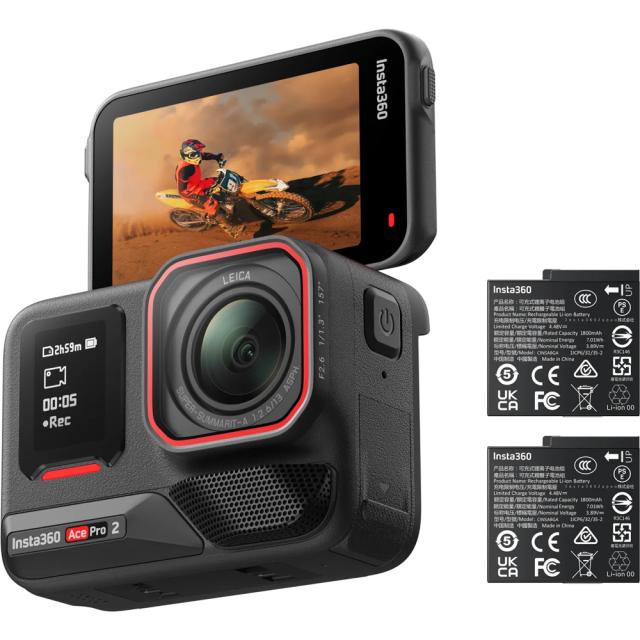 Insta360 アクションカメラ「Insta360 Ace Pro 2」（デュアルバッテリー キット） CINSBBGA-DB(ACEPRO2)返品種別B