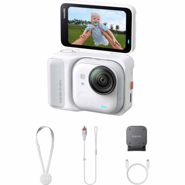 Insta360 アクションカメラ「Insta360 GO Ultra」スタンダードバンドル（アーティックホワイト） CINSABEA-GOULTRA01返品種別B