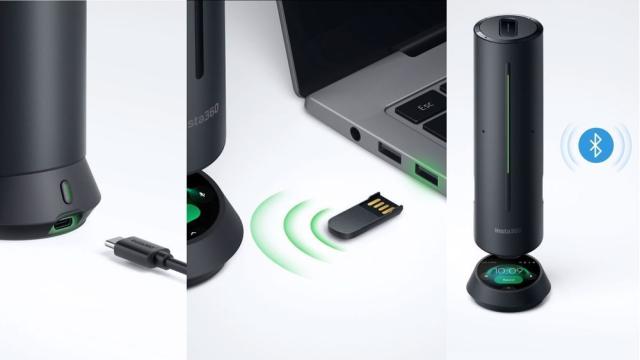 Insta360 CINSABCA-WAVE01 Ai録音搭載全方位 スピーカーフォン(アークティックホワイト)[CINSABCAWAVE01] 返品種別A_2