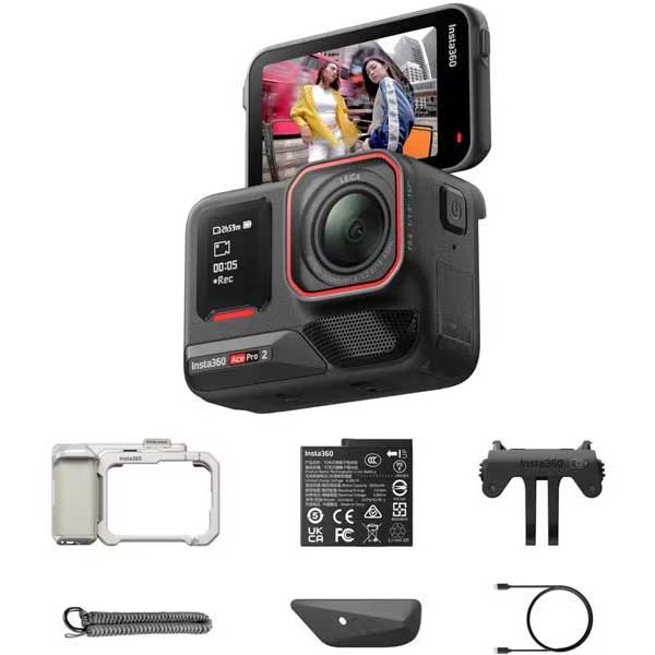 Insta360 CINSBBGA-ACEPRO248 アクションカメラ「Insta360 Ace Pro 2」ストリート撮影キット シングルバッテリー（ムーンライト・シルバー）[CINSBBGAACEPRO248] 返品種別B