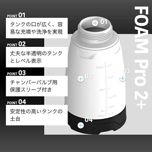 iK sprayers 81678 iK FOAM Pro2+ 蓄圧式洗車用スプレー 【泡洗浄】【日本語取扱説明書  付属】(エアーコンプレッサーバルブ搭載)総容量：の通販はau PAY マーケット Joshin web 家電・PC・ホビー専門店 au PAY  マーケット－通販サイト