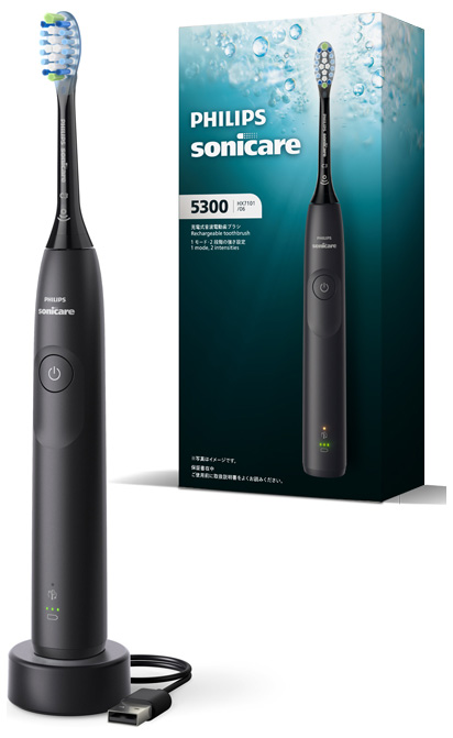 フィリップス HX7101/06 電動歯ブラシ（ブラック）Philips Sonicare　ソニッケアー5300シリーズ[HX710106] 返品種別A 12,616円
