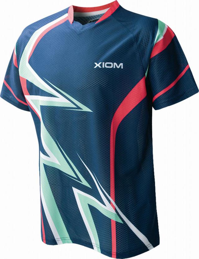 エクシオン TKU-GAS00005-009-2XL マックス シャツ（ネイビー・サイズ：2XL）XIOM 卓球[TKUGAS000050092XL] 返品種別A