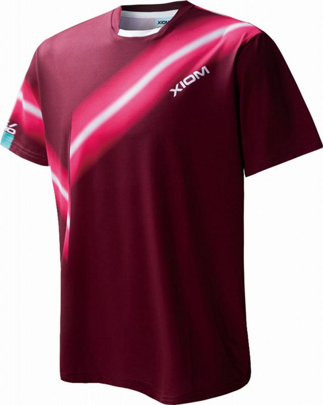 エクシオン TKU-GAS00007-025-M ビーム シャツ（レッド・サイズ：M）XIOM 卓球[TKUGAS00007025M] 返品種別A