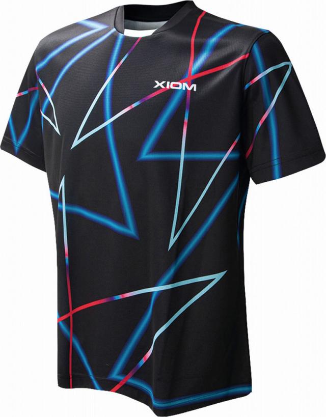 エクシオン TKU-GAS00006-004-M セブン シャツ（ブラック・サイズ：M）XIOM 卓球[TKUGAS00006004M] 返品種別A