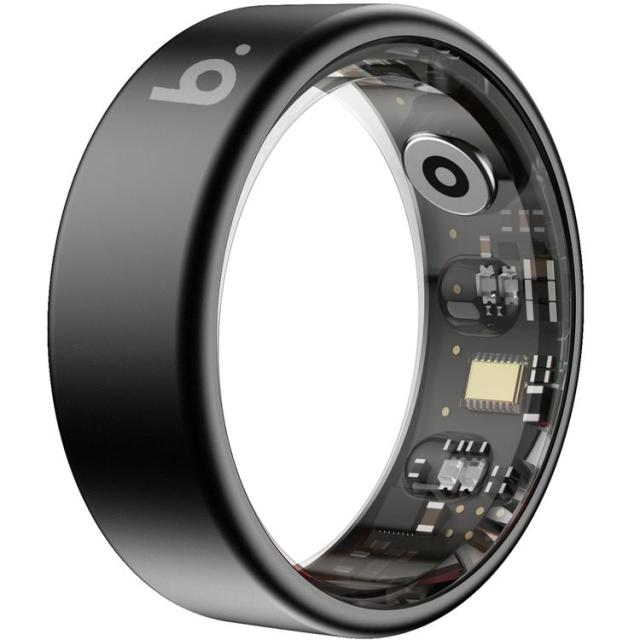 B．Ring（ブリング） スマートリング G2 チタン US7号（ブラック 