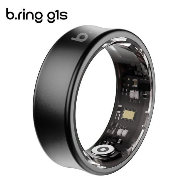 B．Ring（ブリング） G1S スマートリング ステンレススチール US8号（ブラック） BS086SBKRNG2[BS086SBKRNG2] 返品種別B