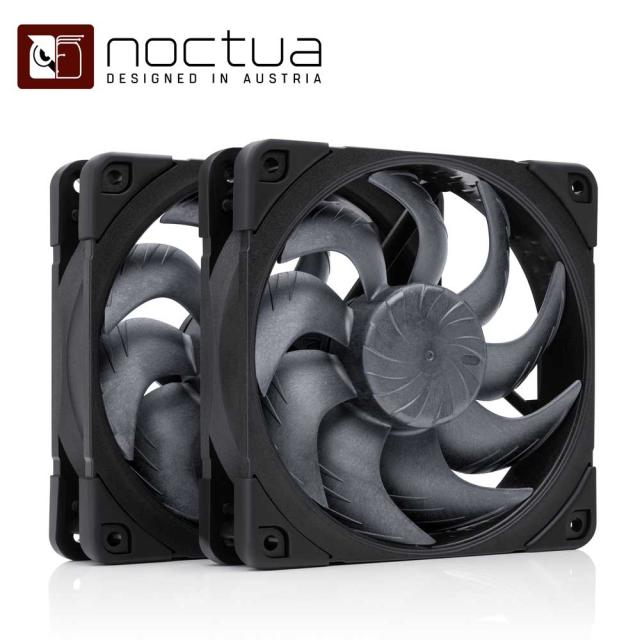 Noctua｜ノクチュア 次世代 chromax.black 120mm PWM ケースファン 2台セットモデル（ブラック） NFA12X25G2PWMSX2PPCB返品種別B