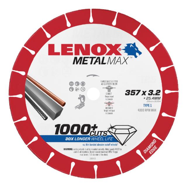 レノックス 1985498 メタルマックス 357×25.4(20)×3.2mmLENOX[1985498レノツクス] 返品種別B