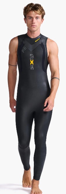 2XU メンズ トライアスロン用ウェットスーツP:1 プロペルスリーブレス（BLK/AMB・サイズ：SM） MW4992C-BLK/AMB-SM返品種別B