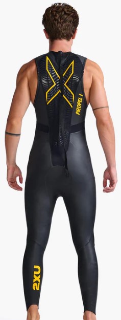 2XU メンズ トライアスロン用ウェットスーツP:1 プロペルスリーブレス（BLK/AMB・サイズ：SM） MW4992C-BLK/AMB-SM返品種別B