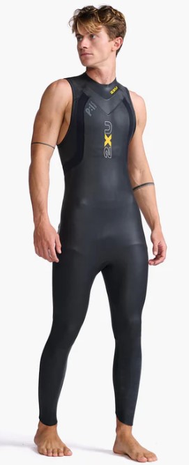 2XU メンズ トライアスロン用ウェットスーツP:1 プロペルスリーブレス（BLK/AMB・サイズ：L） MW4992C-BLK/AMB-L返品種別B
