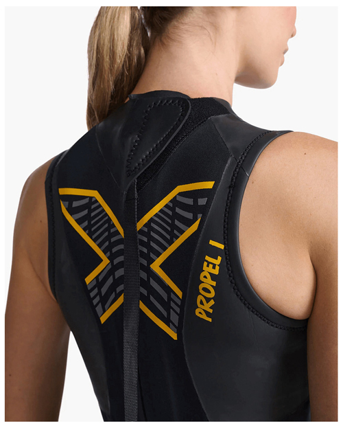 2XU レディース　トライアスロン用ウェットスーツ　プロペル P：1 スリーブレス（BLK-ABN・サイズ：M） WW4995C-BLK-ABN-M返品種別A