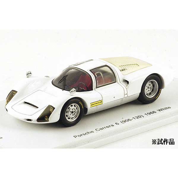 スパーク×キッドボックス 1/43 Porsche Carrera 6 （906-120）1966 White（限定品）【SKB43023】ミニカー  返品種別B