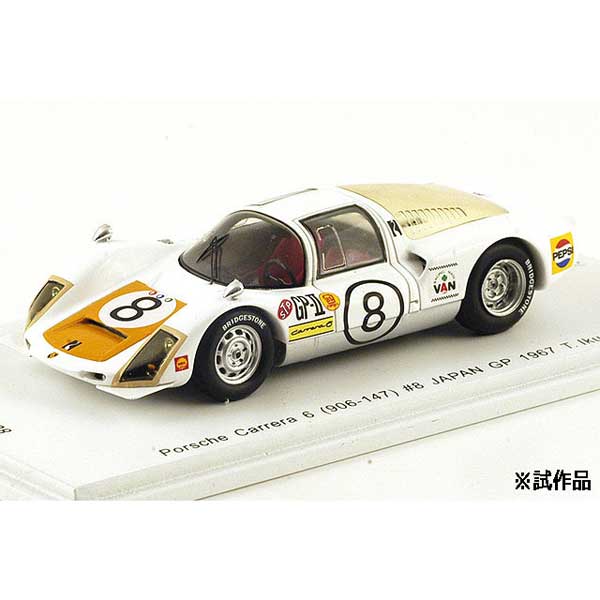スパーク×キッドボックス 1/43 Porsche Carrera 6 （906-147）#8 Winner JAPAN GP 1967 T.Ikuzawa（限定品）【SKB43028】ミニカー  返品種別B