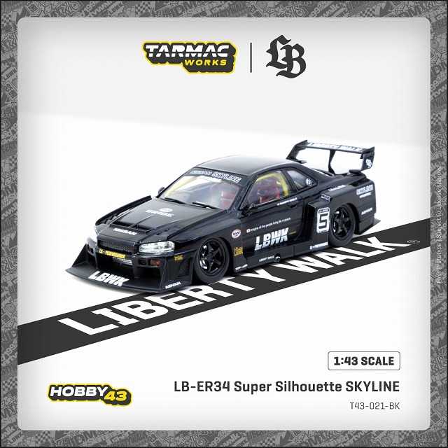 ターマックワークス 1/43 LB-ER34 Super Silhouette SKYLINE Black【T43-021-BK】ミニカー 返品種別B