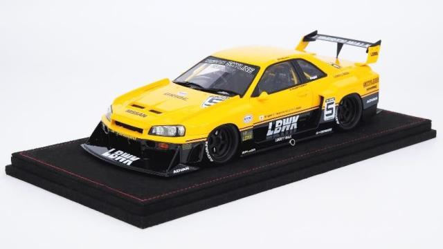 INNO MODELS 1/18 Nissan スカイライン ”LBWK” (ER34) スーパーシルエットイエロー【IN18R-R34-YL】ミニカー 返品種別B