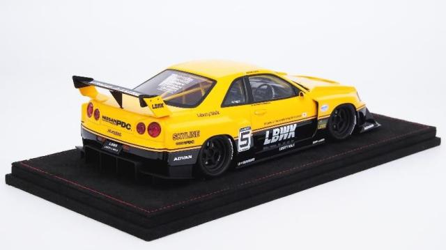 INNO MODELS 1/18 Nissan スカイライン ”LBWK” (ER34) スーパーシルエットイエロー【IN18R-R34-YL】ミニカー 返品種別B