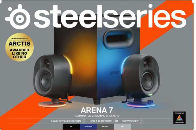 SteelSeries（スティールシリーズ） 61545J(ARENA7-JP 2ウェイゲーミングスピーカー ARENA 7[61545JARENA7JP] 返品種別A