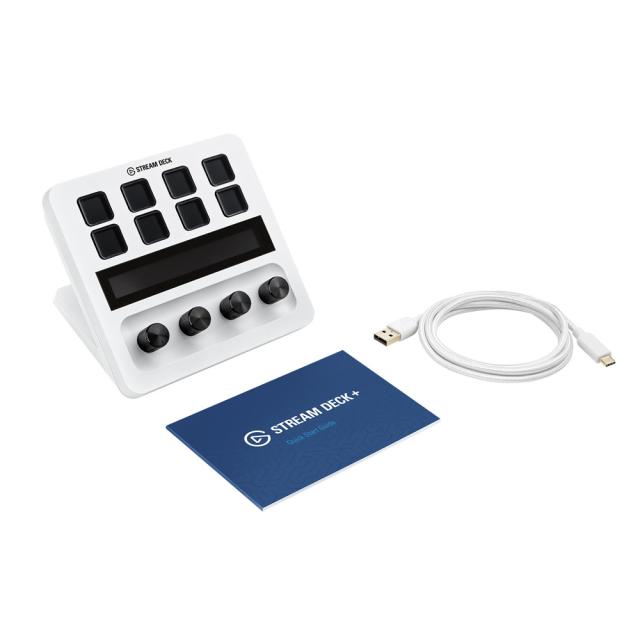 elgato（エルガト） ストリームデック プラス ダイヤル タッチパネル付き（ホワイト） Stream Deck + 10GBD9911-JP返品種別A